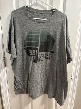 Troy Lee Designs Men's Gray Graphic Short Sleeve Tee